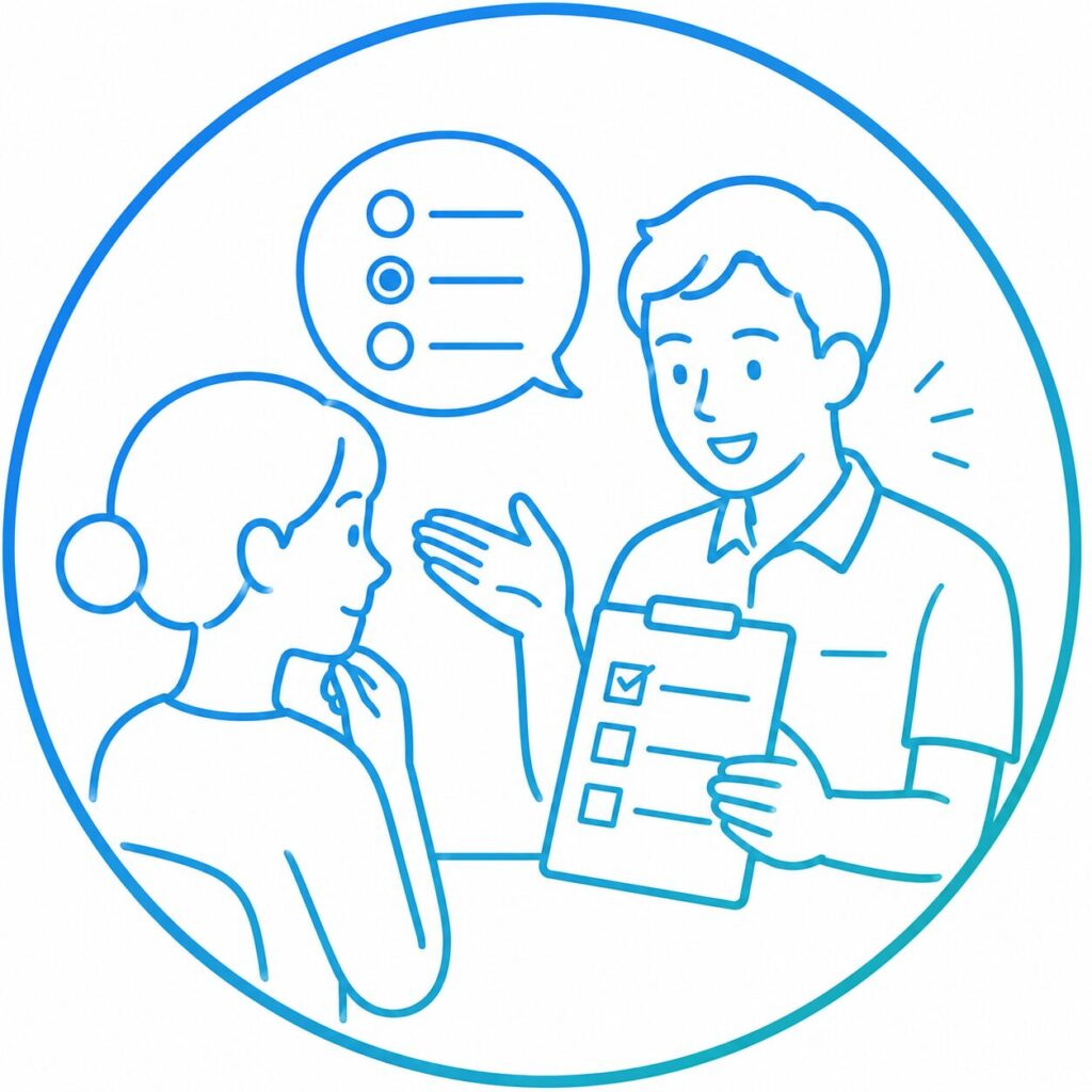 コース相談OKのアイコン