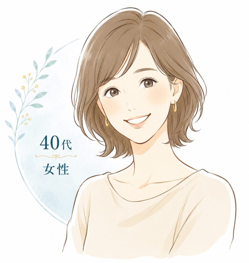 お客様の声を表す40代女性のイラスト